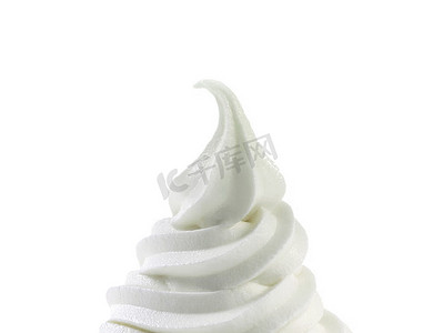 白色的香草软冰淇淋-非常漂亮