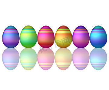 6 个多色彩虹复活节彩蛋的插图