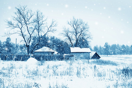冬天的村庄