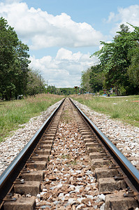 泰国乡村的铁路