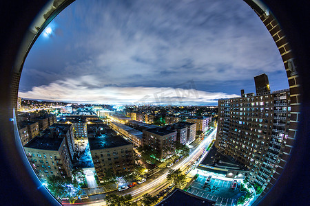 纽约皇后区的夜景