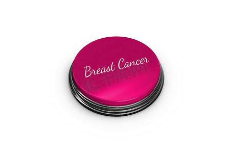 提高乳腺癌意识的粉红色按钮