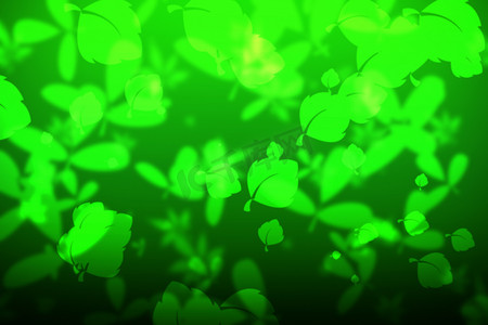 深绿色装饰摄影照片_与叶子的深绿色背景，小插图