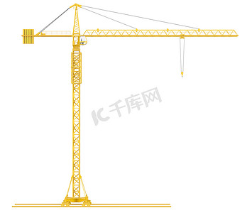 黄色塔吊