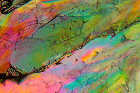 显微镜下的糖晶体