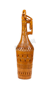 旧旗摄影照片_苏里南制造的旧木瓶