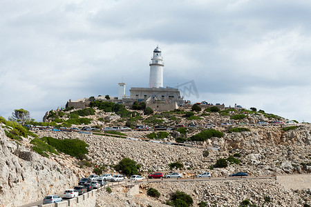 cap摄影照片_Cap de Formentor 上的灯塔。