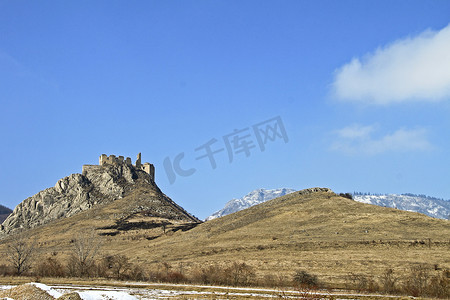 采草摄影照片_Torockoszentgyorgy 城堡废墟的看法
