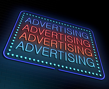 蓝色商务宣传摄影照片_广告概念。