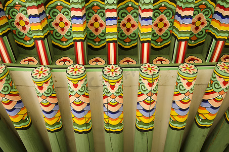 首尔宫韩国传统建筑装饰细节