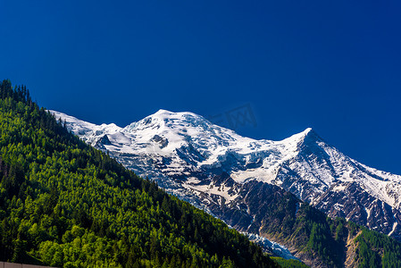 雪山霞慕尼，勃朗峰，上萨瓦省，阿尔卑斯山，法国