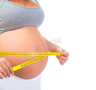 孕妇测量的肚子