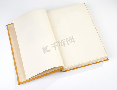 百科全书的封面摄影照片_空白的书封面黄色
