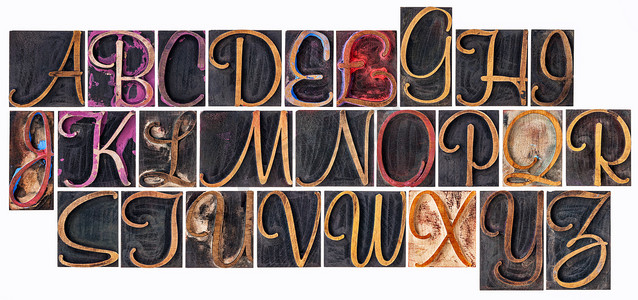 观赏木材类型的字母表
