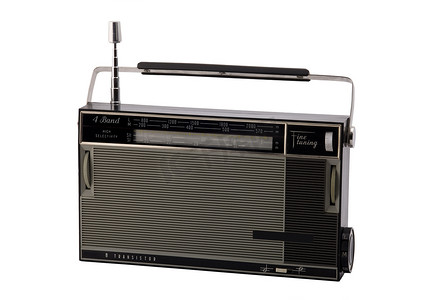 欧式收音机摄影照片_老式晶体管收音机