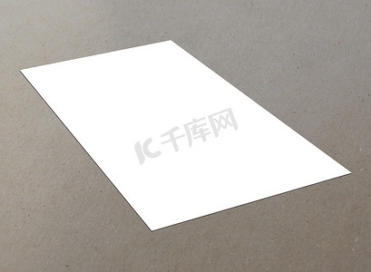 背景名片模板摄影照片_用于演示的空白白色传单模板模型