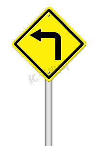 道路标志-左转警告