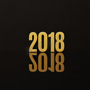 新年快乐3摄影照片_新年快乐 2018 文本设计 3d 插图