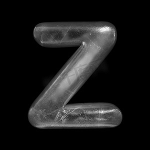 winter字摄影照片_Ice letter Z - 大写 3d Winter 字体 - 适用于自然、冬季或圣诞节相关主题