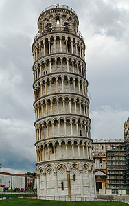 斜塔摄影照片_斜塔，比萨，意大利