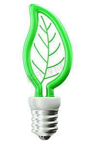 Eco友好的技术：绿叶电灯泡