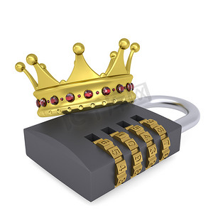 密码锁上的皇冠