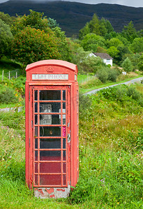 旧的红色电话亭