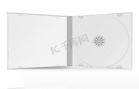 白色背景上各种空白白纸 cd 盒的集合