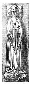埃莉诺女王的雕像，放在他在威斯敏斯特的坟墓上，vint