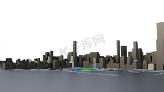 新的一年未来可期摄影照片_3D未来派城市建筑