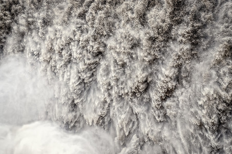 狂放文人摄影照片_狂放的自来水 Detifoss 瀑布细节
