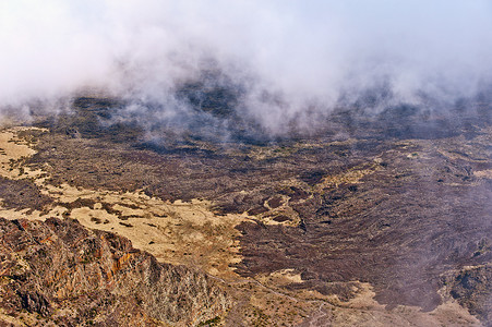 哈雷阿卡拉火山和火山口毛伊岛夏威夷，火山口山的斜坡