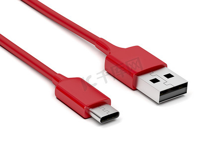 红色 usb 电缆