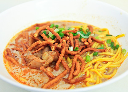 Khao 大豆是泰国北部著名的面条。
