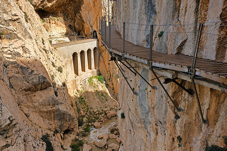 Caminito del Rey 峡谷在马拉加（西班牙）