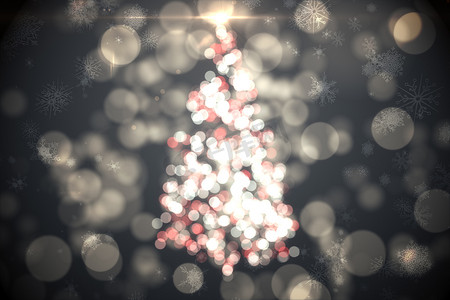 灯光闪烁的圣诞树