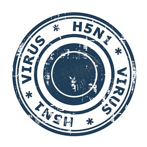 h5图标摄影照片_H5N1 病毒邮票