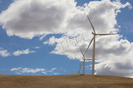 华盛顿州金代尔的风力涡轮机农场