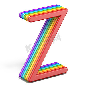 彩虹字体字母 Z 3d