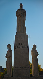 塞尔维亚苏博蒂卡 — 2018 年 10 月 13 日 — 塞尔维亚皇帝纪念碑