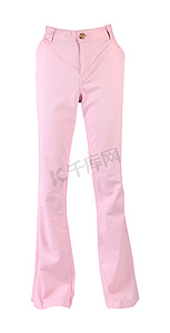 孤立在白色背景上的女性粉红色裤子