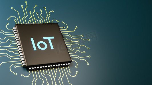 iot物联网摄影照片_IoT 计算机处理器，物联网概念