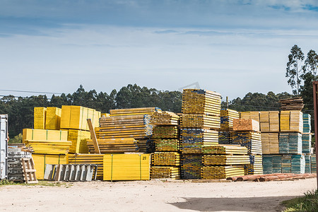 葡萄牙 vila cha 一家公司的托盘木材存储