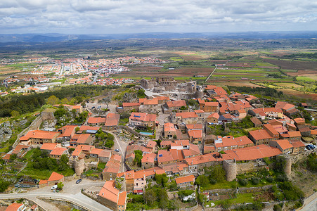 葡萄牙卡斯特洛罗德里戈无人机鸟瞰村庄景观