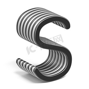 黑白分层字体 Letter S 3D