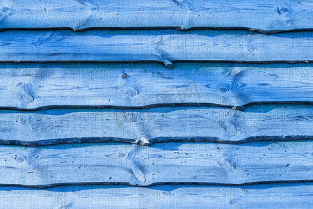 蓝色木板背景摄影照片_古老的蓝色木板背景