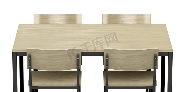 木制餐桌椅摄影照片_实木餐桌椅