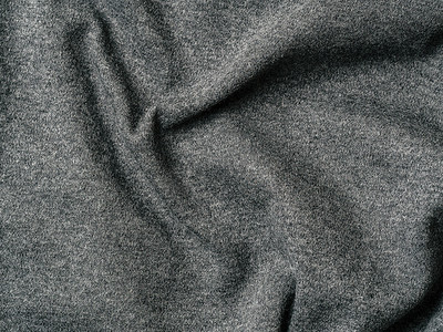 灰色棉质针织面料质地