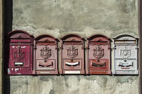 意大利的老式邮箱。