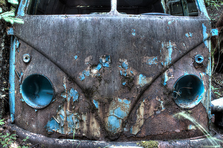 仪表盘图片摄影照片_旧汽车墓地的汽车 HDR 图片